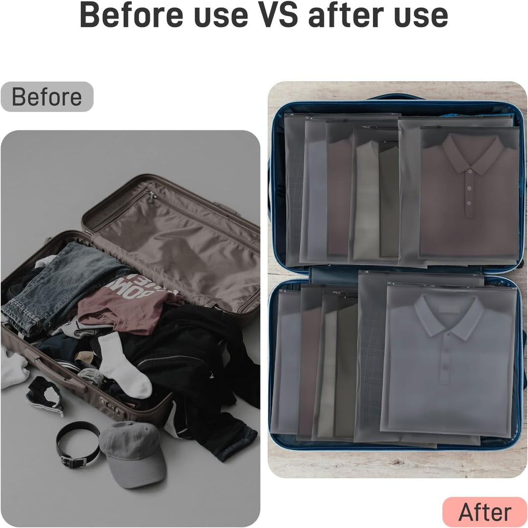QlyYea Zip Beutel Kleidung, 50 Stück 30 * 40cm Zip Bbeutel Wasserdicht, Wiederverwendbar Zipper Beut