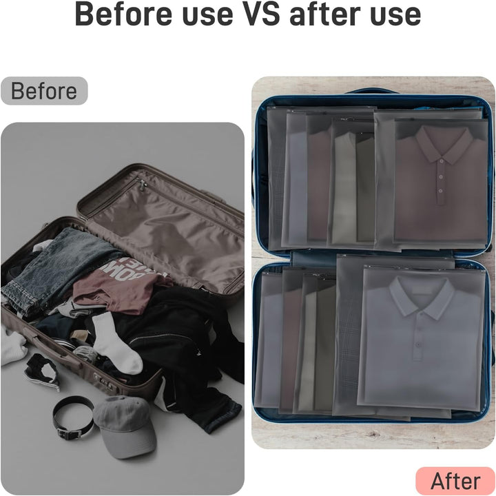 QlyYea Zip Beutel Kleidung, 50 Stück 30 * 40cm Zip Bbeutel Wasserdicht, Wiederverwendbar Zipper Beut