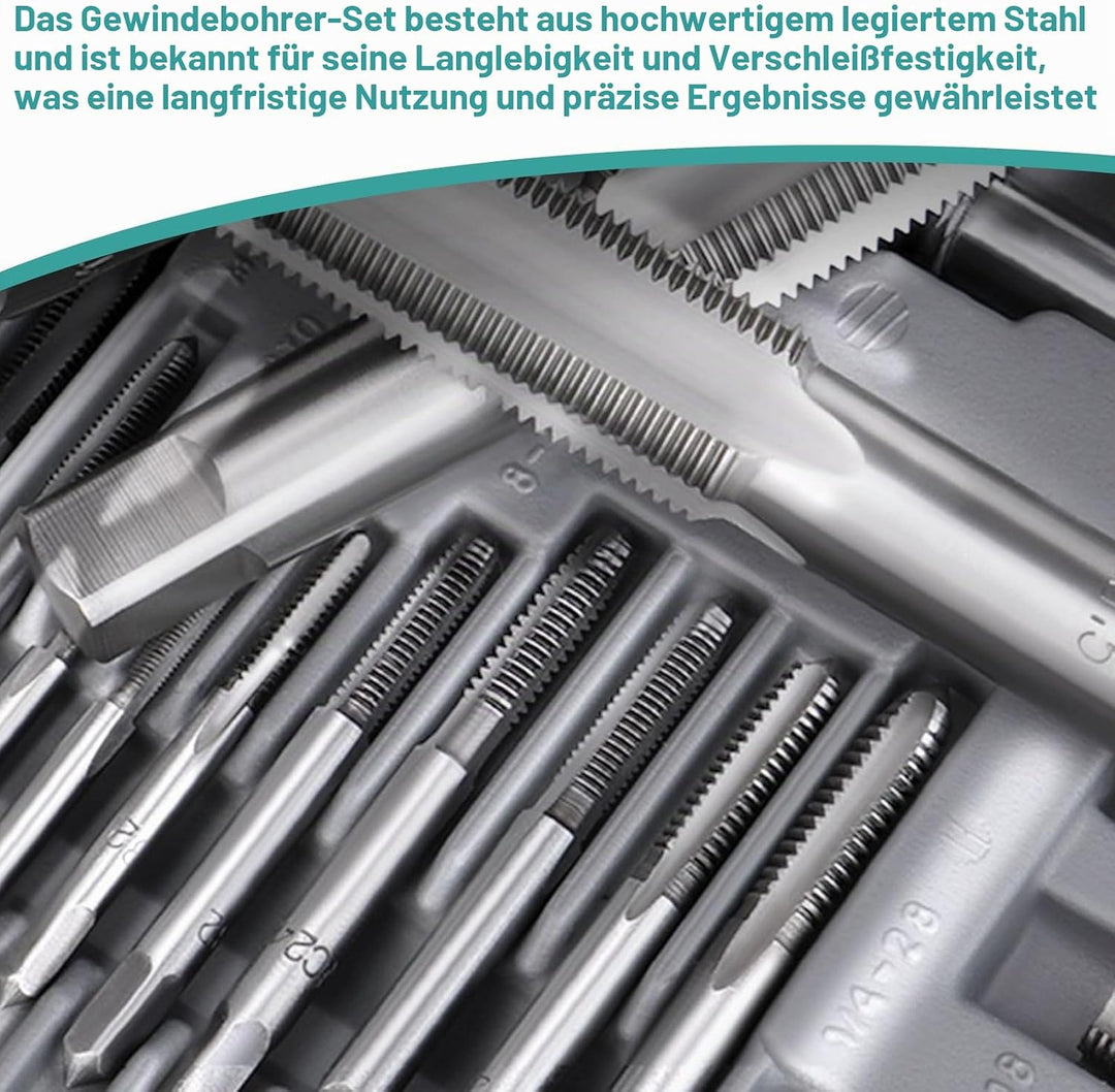 Gewindeschneider Set Gewindebohrer Werkzeug: 20 Tlg Gewinde Schneider Bohrer Werkzeug Set, M3 - M12