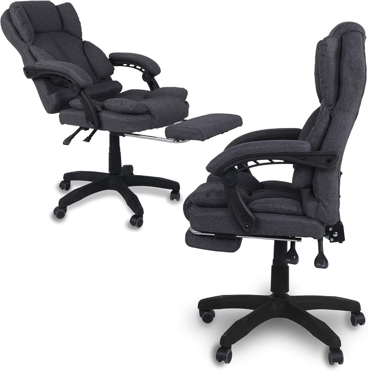 Trisens Bürostuhl, ergonomischer Schreibtischstuhl Stoff Chefsessel mit gepolsterten Armlehnen und K
