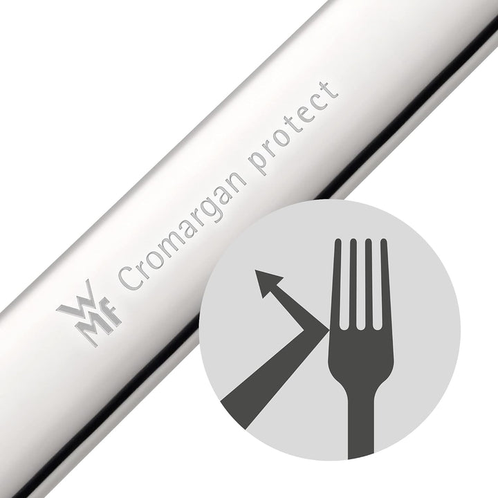 WMF Sonic Edelstahl Besteck Set 6 Personen, Essbesteck Set 30 teilig, Hohlheftmesser, Cromargan prot