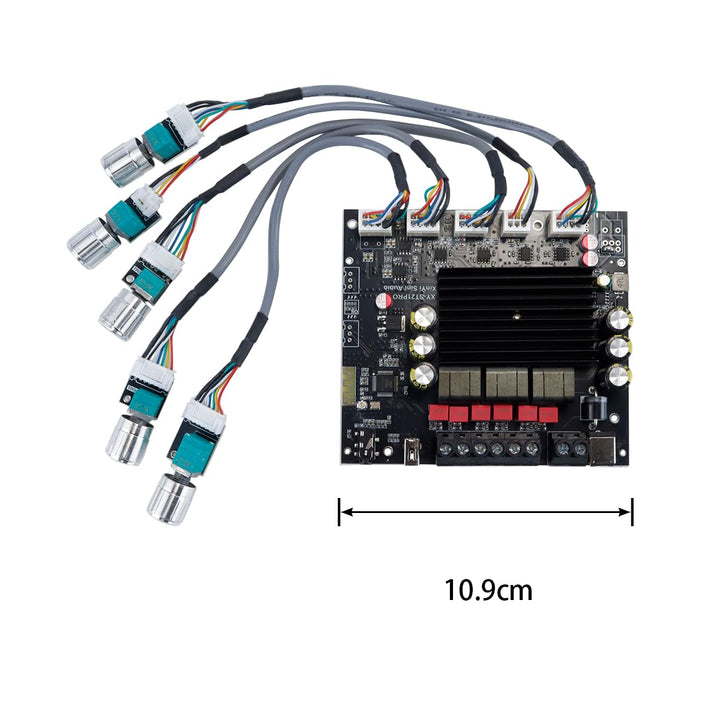 Kanal-Audio-Leistungsverstärkerplatine mit TPA3221-Chip, Bluetooth 5.2, AUX-USB-Eingänge, 111 x 100