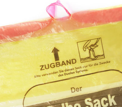 5 bis 500 Rollen Gelber Sack, Gelbe Säcke 90 Liter, 15µ (20 Rollen) 20 Stück (1er Pack), 20 Stück (1