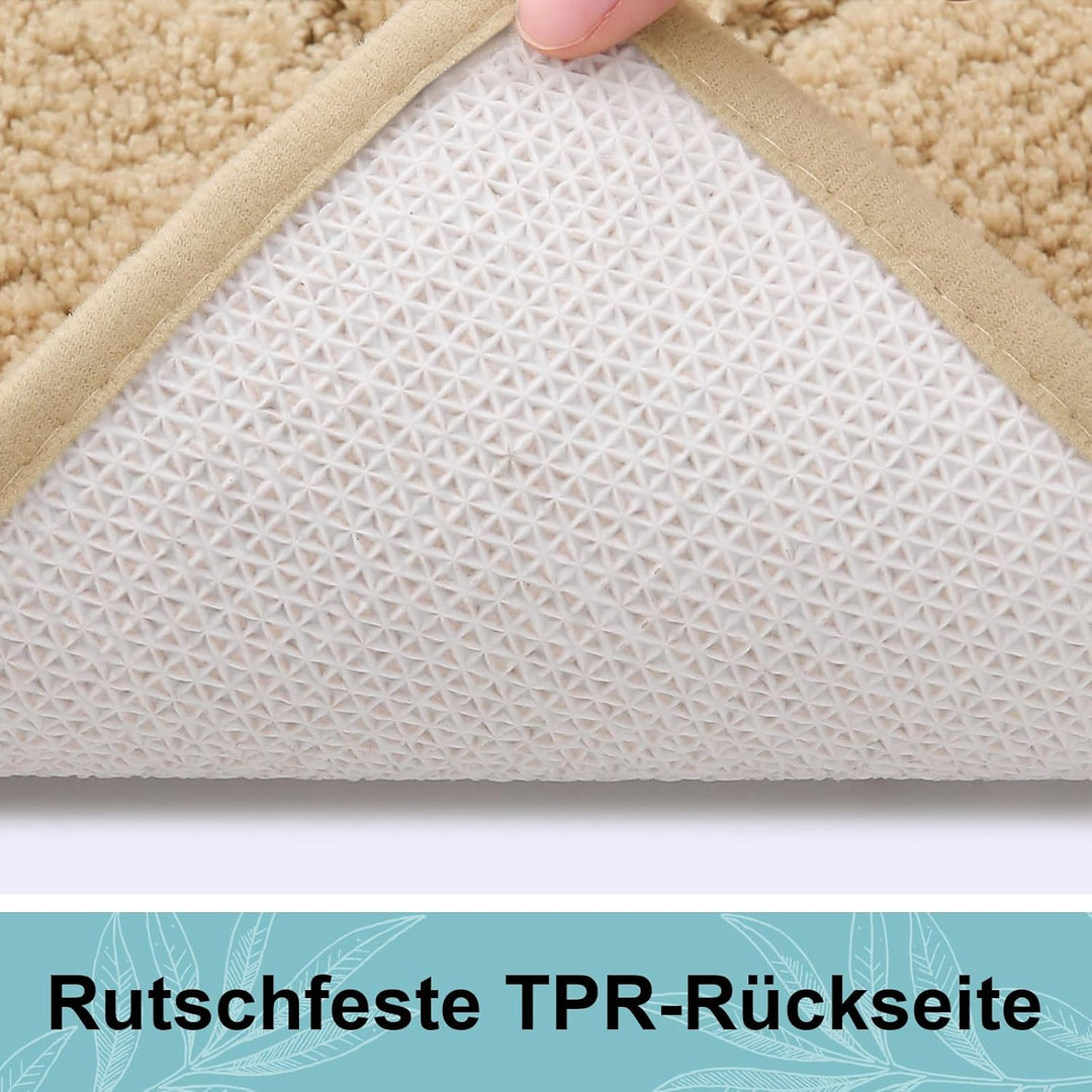 Homaxy Mikrofaser Badezimmerteppich rutschfest Waschbar Badematte Weiche Badteppich Wasserabsorbiere