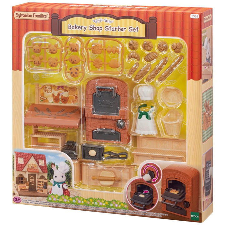 Sylvanian Families 5536 Bäckerei Set für Starter Haus - Puppenhaus Spielset