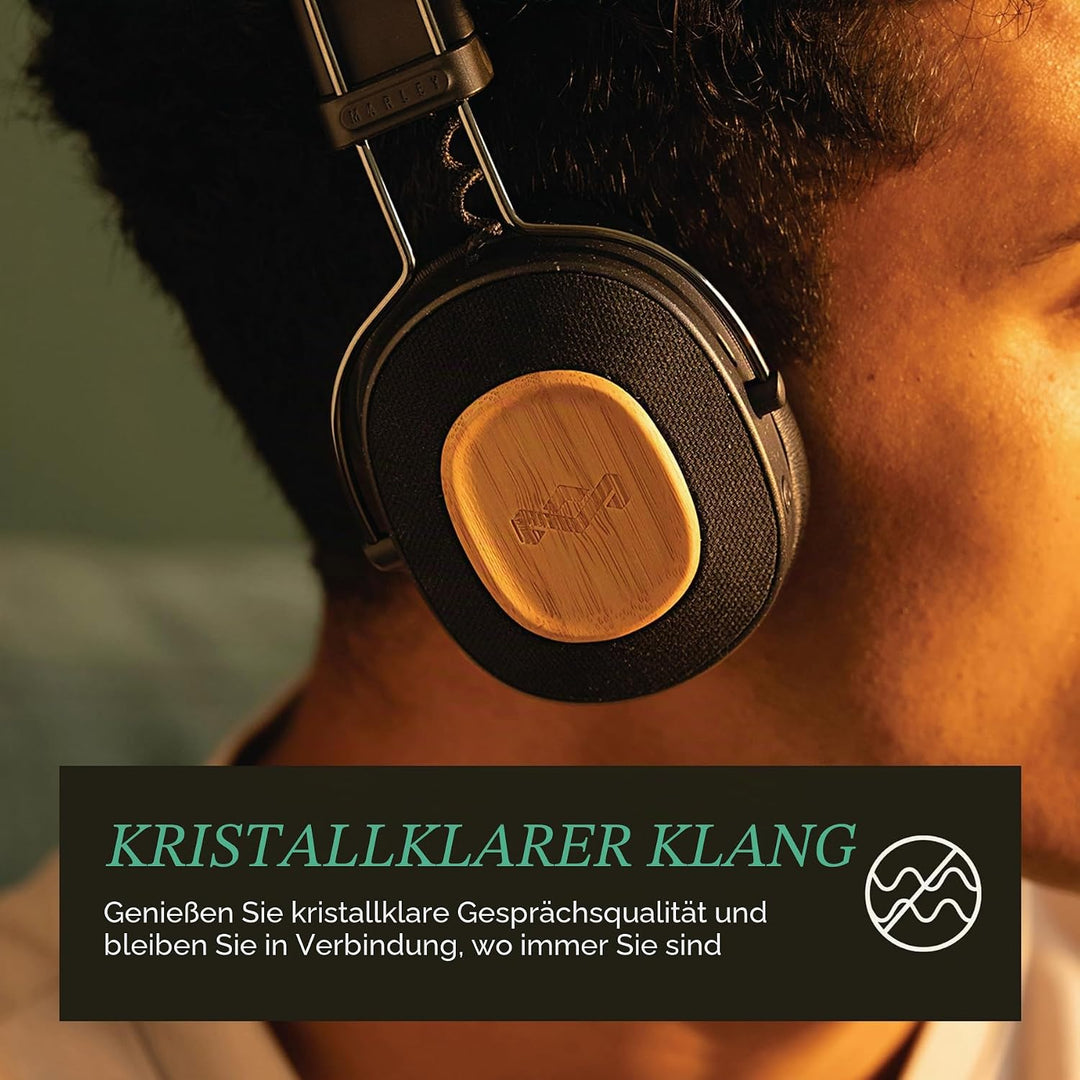 House of Marley Positive Vibration Riddim kabellose On-Ear Bluetooth Kopfhörer - 50 Std. Spielzeit,