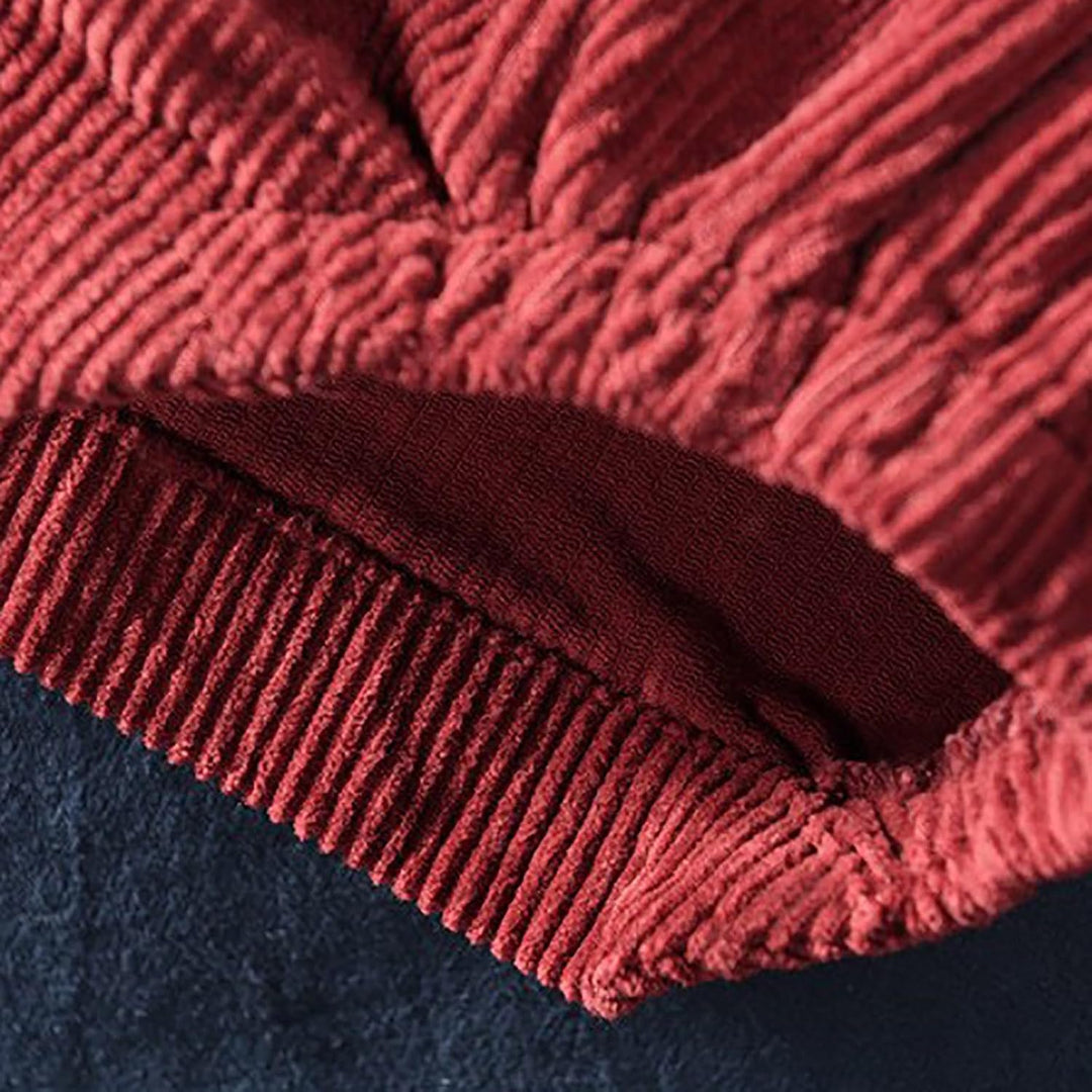 Generisch 2025 Damenrock Winter Cordrock Frauen Midi Lange Röcke Weibliche elastische Taille A-Linie