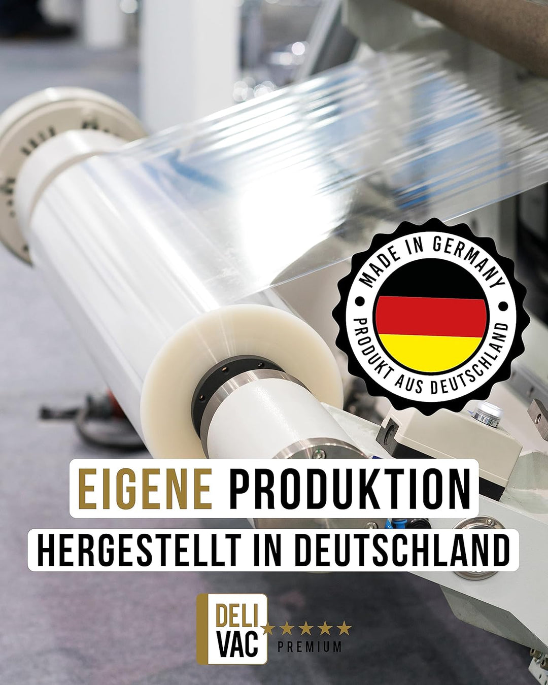 DeliVac Vakuumierbeutel - 100 Stück, 30x40cm, für alle Vakuumierer | geprägte Vakuumbeutel für Leben