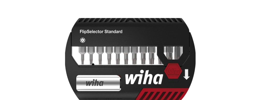 Wiha Bit Set FlipSelector Standard 25 mm TORX® Tamper Resistant (mit Bohrung) 13-tlg. 1/4" (39037),