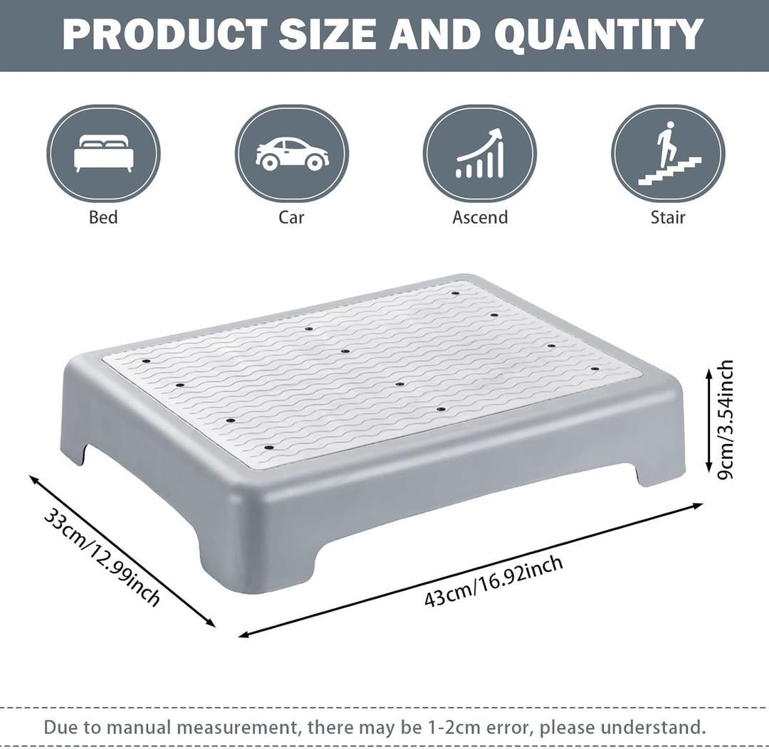 Anti-Rutsch Halbstufe, One Step Stool für Senioren, Trittstufe Bis 200 Kg, Einstiegshilfe für Senior