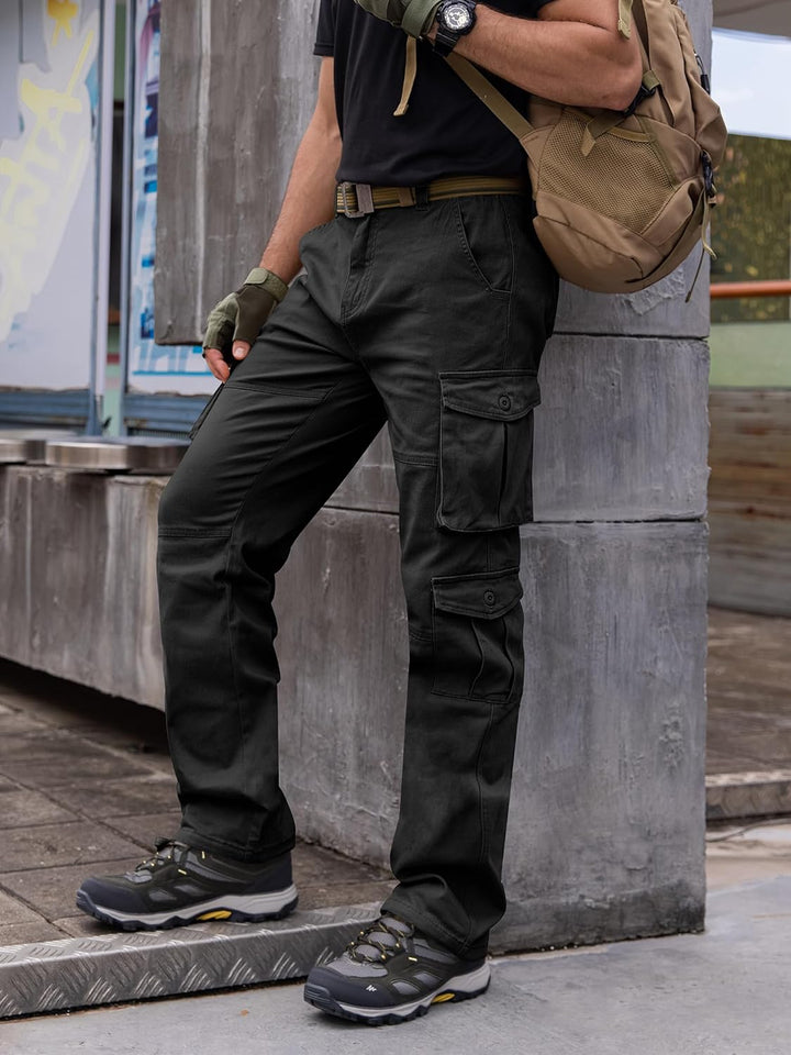Breampot Herren Cargohose Baumwolle Baggy Chino Hosen Freizeit Outdoorhose Arbeitshose Trouser Pants