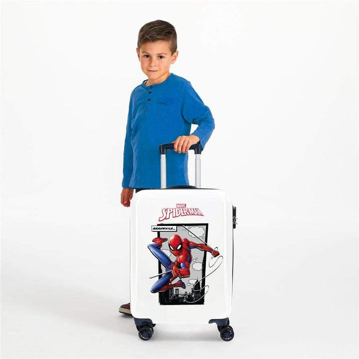 Marvel Spiderman Action Kabinenkoffer Blau 37x55x20 cms Hartschalen ABS Kombinationsschloss 34L 2,6K