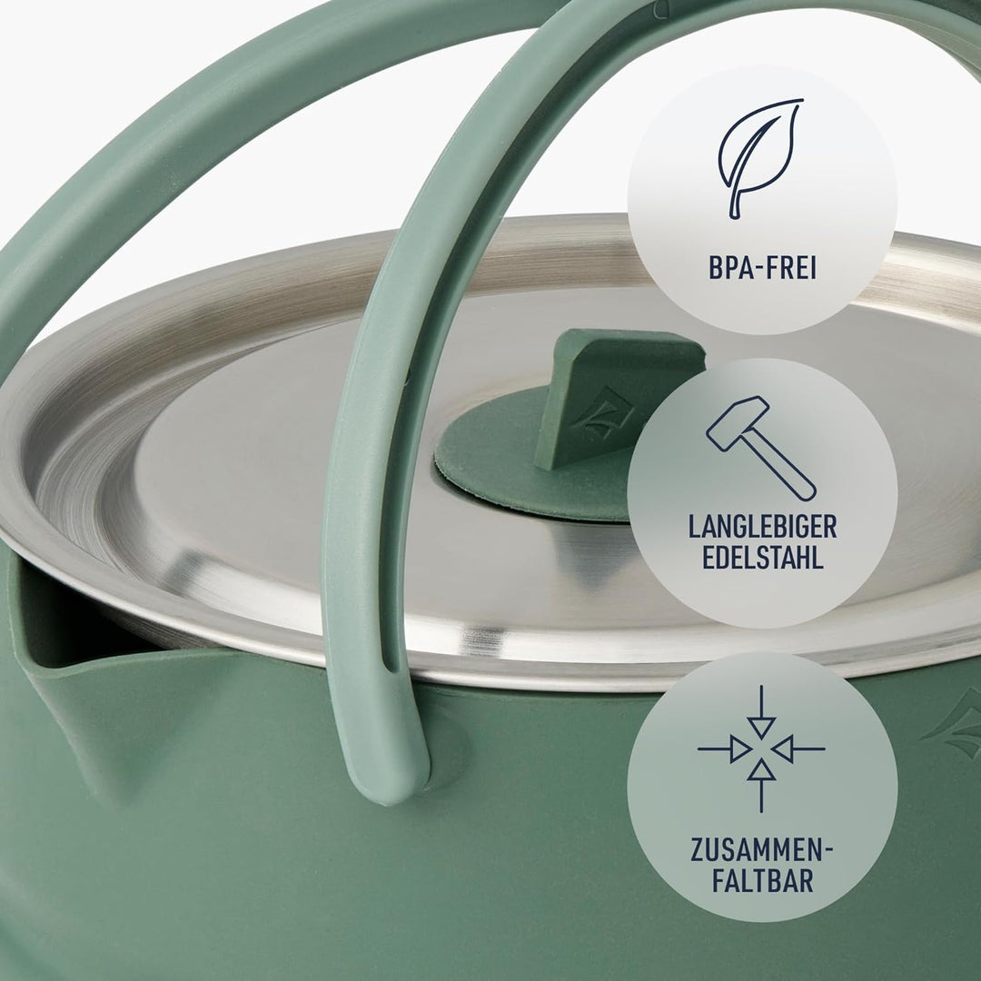 Sea to Summit - Detour Kettle 1,6L - Zusammenfaltbarer Campingkessel - 2 Personen - Platzsparender W