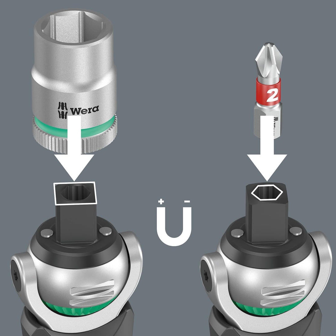 Wera 05004284001 8009 Zyklop Pocket Set 3, Knarren-Satz, 27-teilig