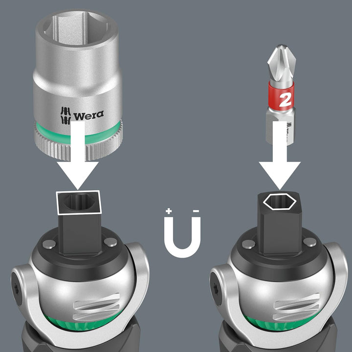 Wera 05004284001 8009 Zyklop Pocket Set 3, Knarren-Satz, 27-teilig