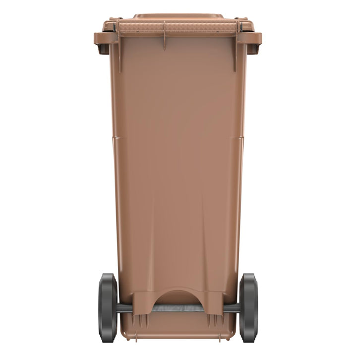 Sulo 120 Liter Müllbehälter Mülltonne Abfalltonne + Schloss + Haltering | Braun |Für alle DIN-Kammsc