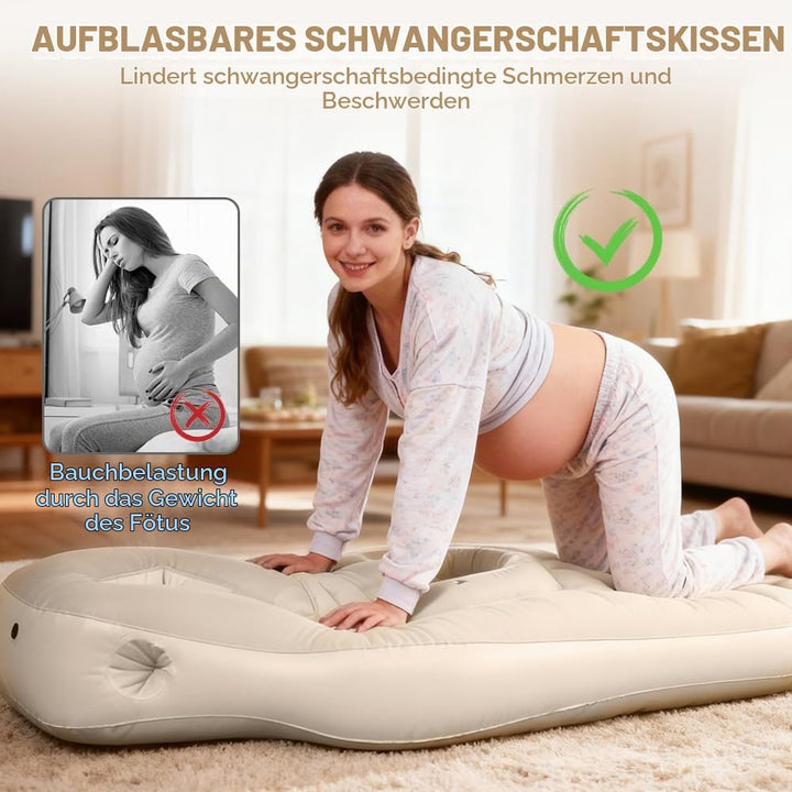 Aufblasbares Schwangerschaftskissen, Yogamatte für Schwangere Mit Loch, Bequeme Beflockte PVC Luftbe