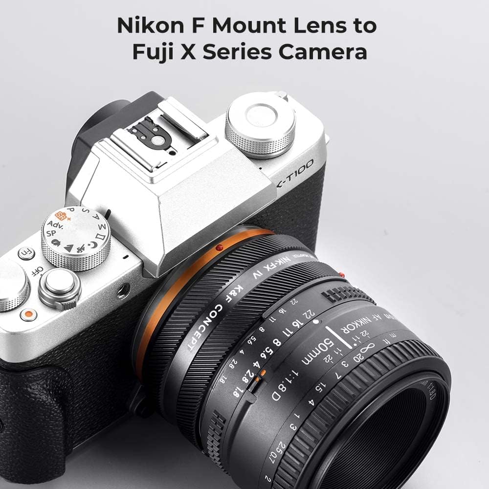 K&amp;F Concept NIK-FX IV PRO Objektivadapter mit Blendenring, kompatibel mit Objektiven der Nikon F-Ser
