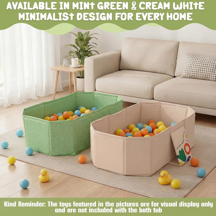 Faltbare Babybadewanne mit Ablaufstopfen, 75 × 45 cm – Platzsparende, rutschfeste Badewanne für Neug