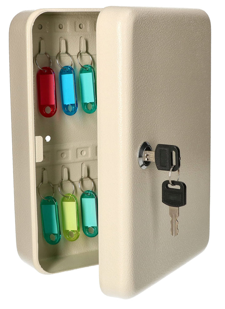 KOTARBAU® Schlüsselschrank für Wandmontage 24 Schlüssel mit Schlüsselanhängern Beige 24 Schlüssel +