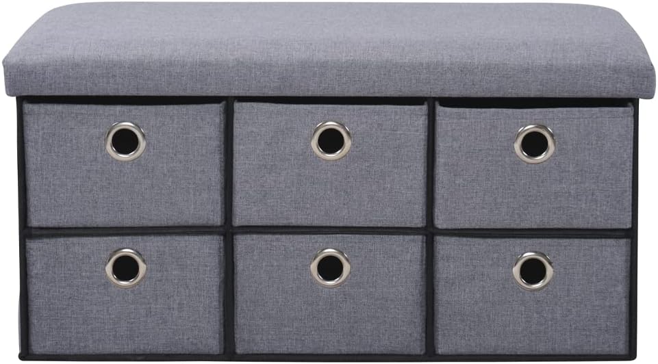 Kesper | Polsterbank, Material: Polyester, Masse: B: 76 x T: 38 x H: 38 cm, Farbe: Grau | 15950 13