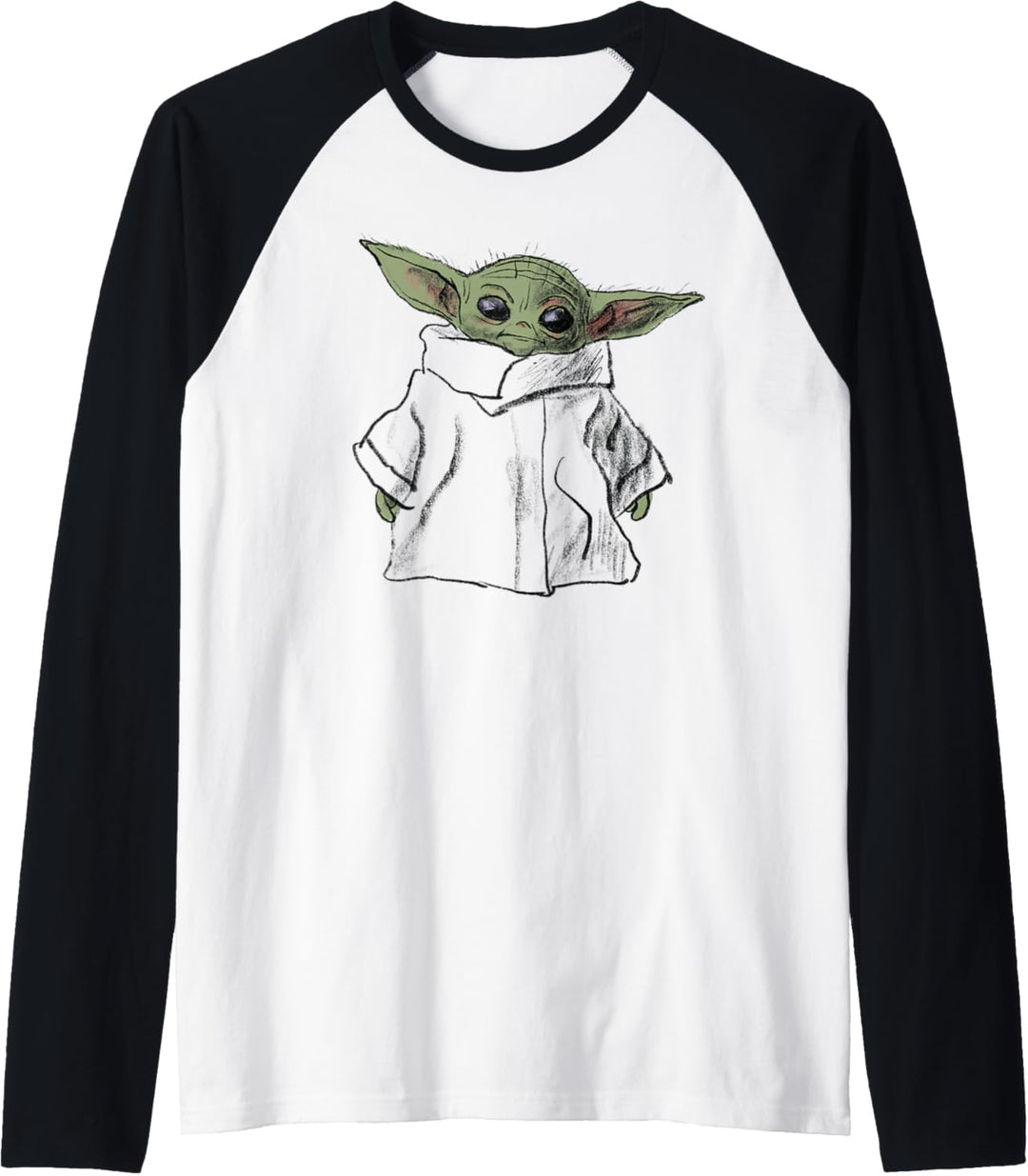 Star Wars The Mandalorian Grogu Zeichnung Raglan