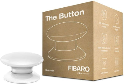 FIBARO The Button White / Z-Wave Plus Drahtlose Tragbare Schalt-Knopf, Weiss, FGPB-101-1, Weiss