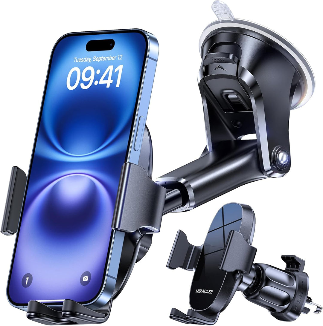 Miracase Handyhalterung Auto Universal [Starker Saugnapf und Metallhaken] kfz Handy Halterung lüftun
