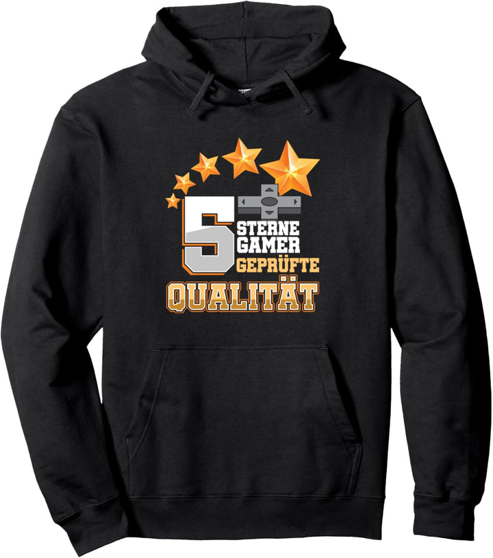 5 Sterne Zocker Zocken Gamer Computer Spielkonsole Geschenk Pullover Hoodie