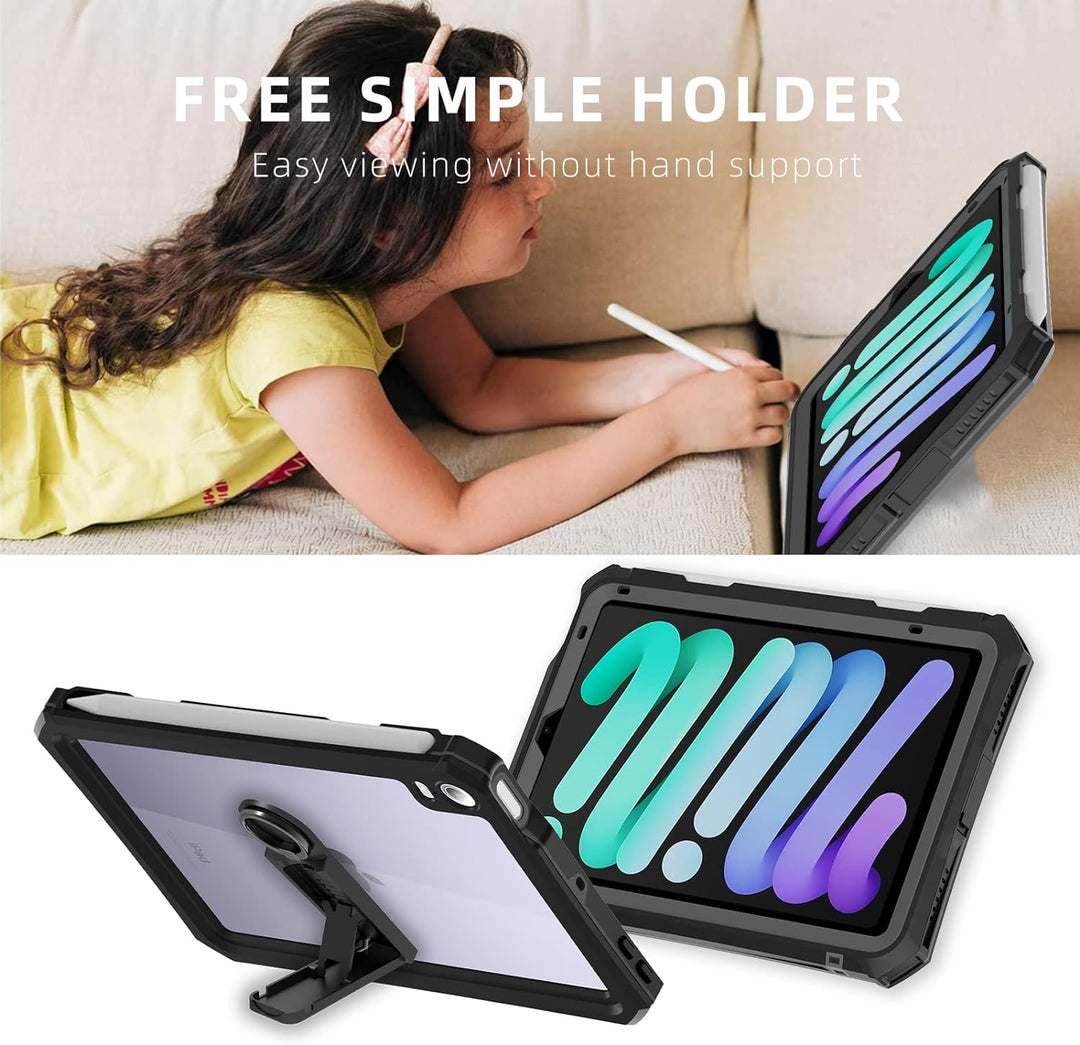 RUEBCOAK wasserdichte Hülle für iPad Mini 6 2021 8.3 Zoll, Outdoor Ultradünn Full Sealed IP68 Underw
