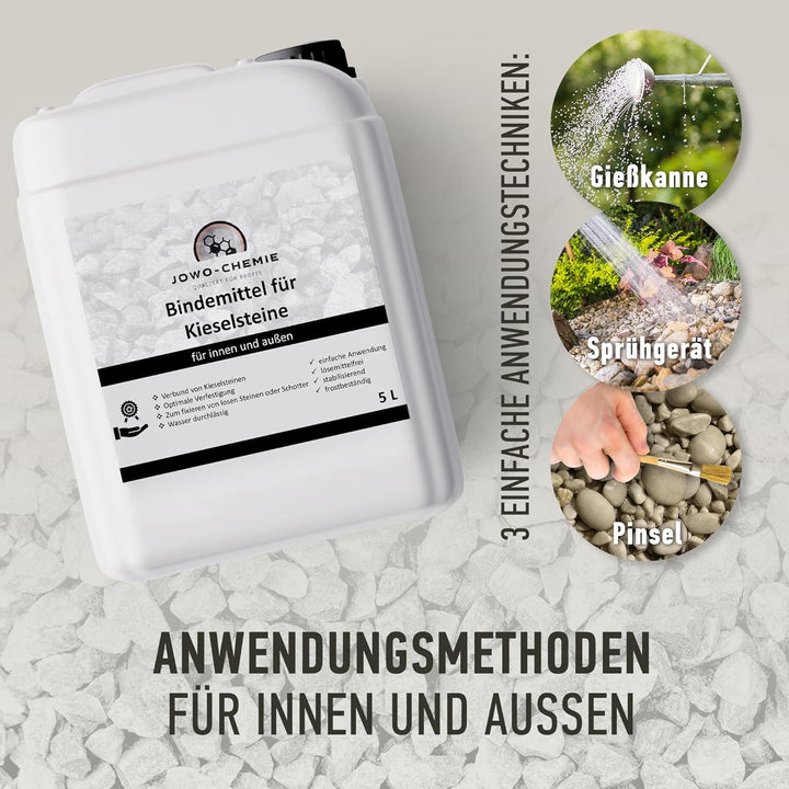 Kiesbinder/Mulchbinder (10L) Kiesverfestiger Bindemittel für Kies/Schotter und Mulch Aller Art Mulch