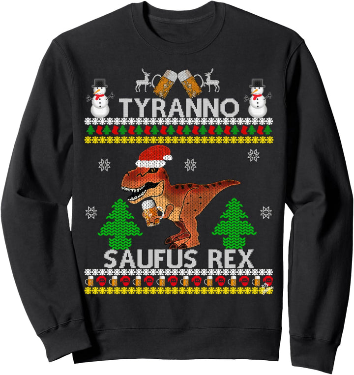 lustiges weihnachts ugly sweater Outfit tyrannosaufus rex Sweatshirt