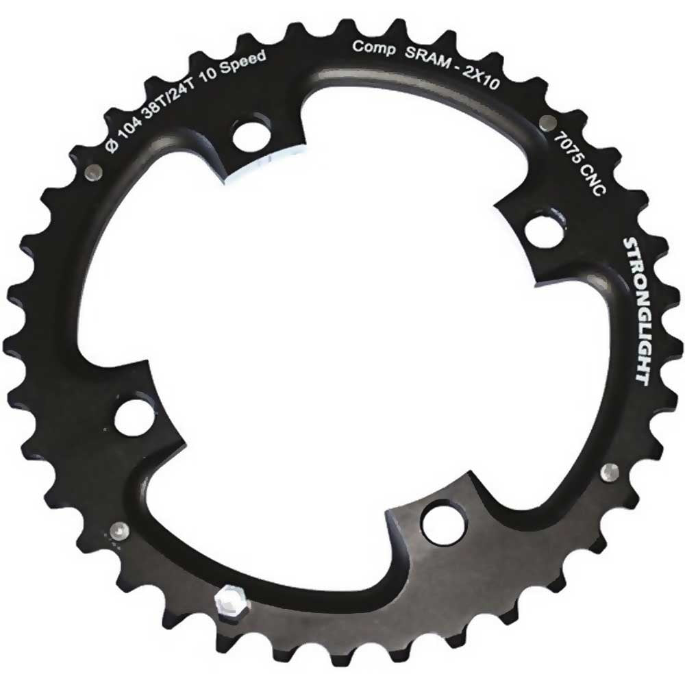 Stronglight Kettenblatt MTB (104/64 | 2x10 aussen | 40 Zähne | 10-Fach) Schwarz, Schwarz