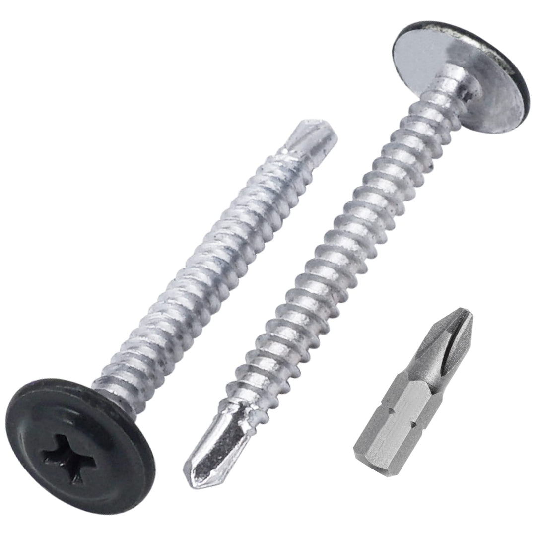 SKIR'CO (300 Stück) Lackierte selbstbohrende Schrauben 4,2 x 40 mm, Blechschraube, PH modifizierter