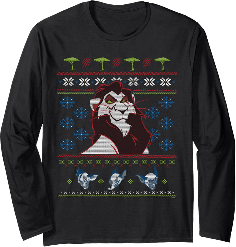 Disney Villains The Lion King Scar Ugly Christmas Sweater Langarmshirt