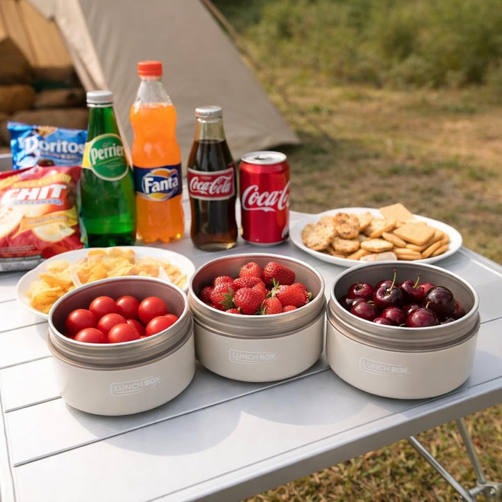 Pissente Isolierte -Lunchbox, Isolierter Lunchbehälter aus 304 Edelstahl, Versiegelt, Multifunktiona