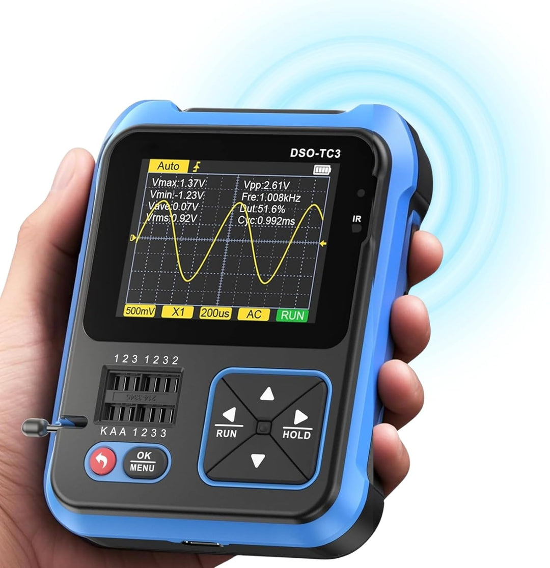 Jadeshay Oszilloskop, DSO-TC3 3-in-1 tragbares digitales Handoszilloskop, Transistortester und Signa