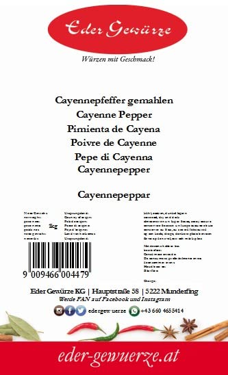 Eder Gewürze - Cayennepfeffer gemahlen - 1kg