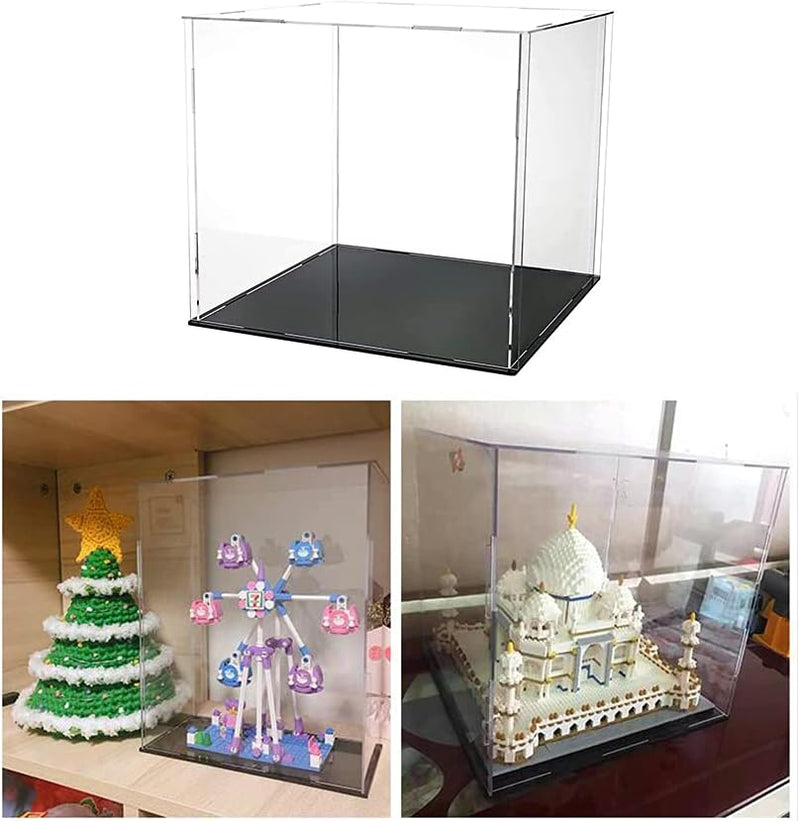 Acryl-Vitrine zum Zusammenbauen von Arbeitsplatten, Würfelständer, staubdichter Schutz, Schaukasten