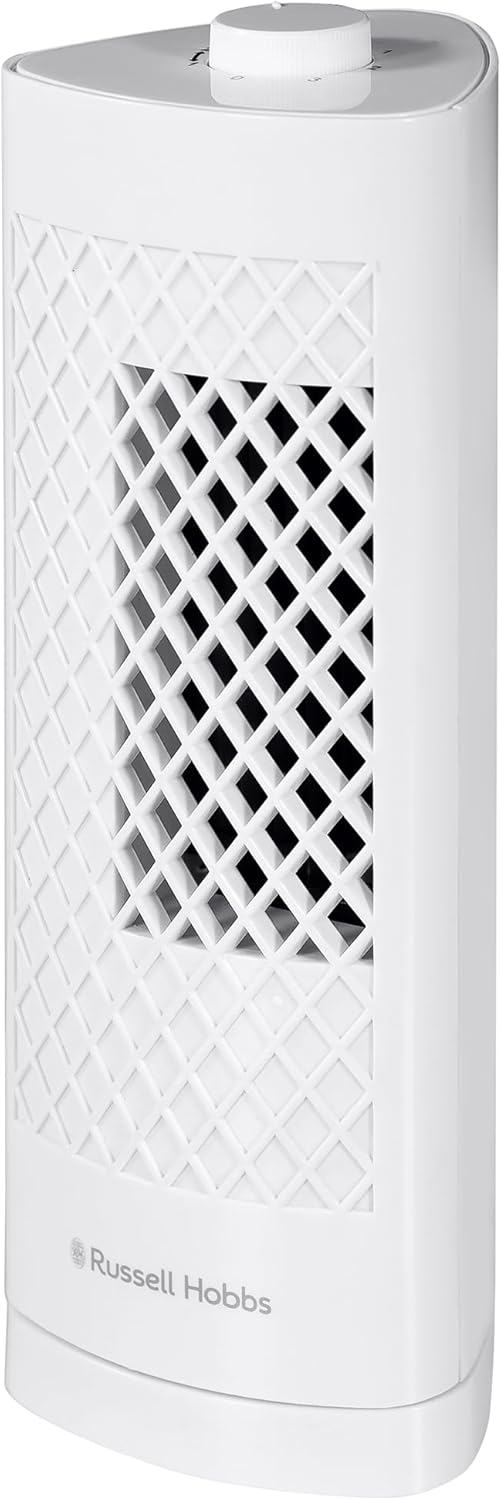 Russell Hobbs RHTF1321 Mini-Turmventilator, leicht, 33 cm, tragbar, 3 Geschwindigkeiten, 75° Schwenk