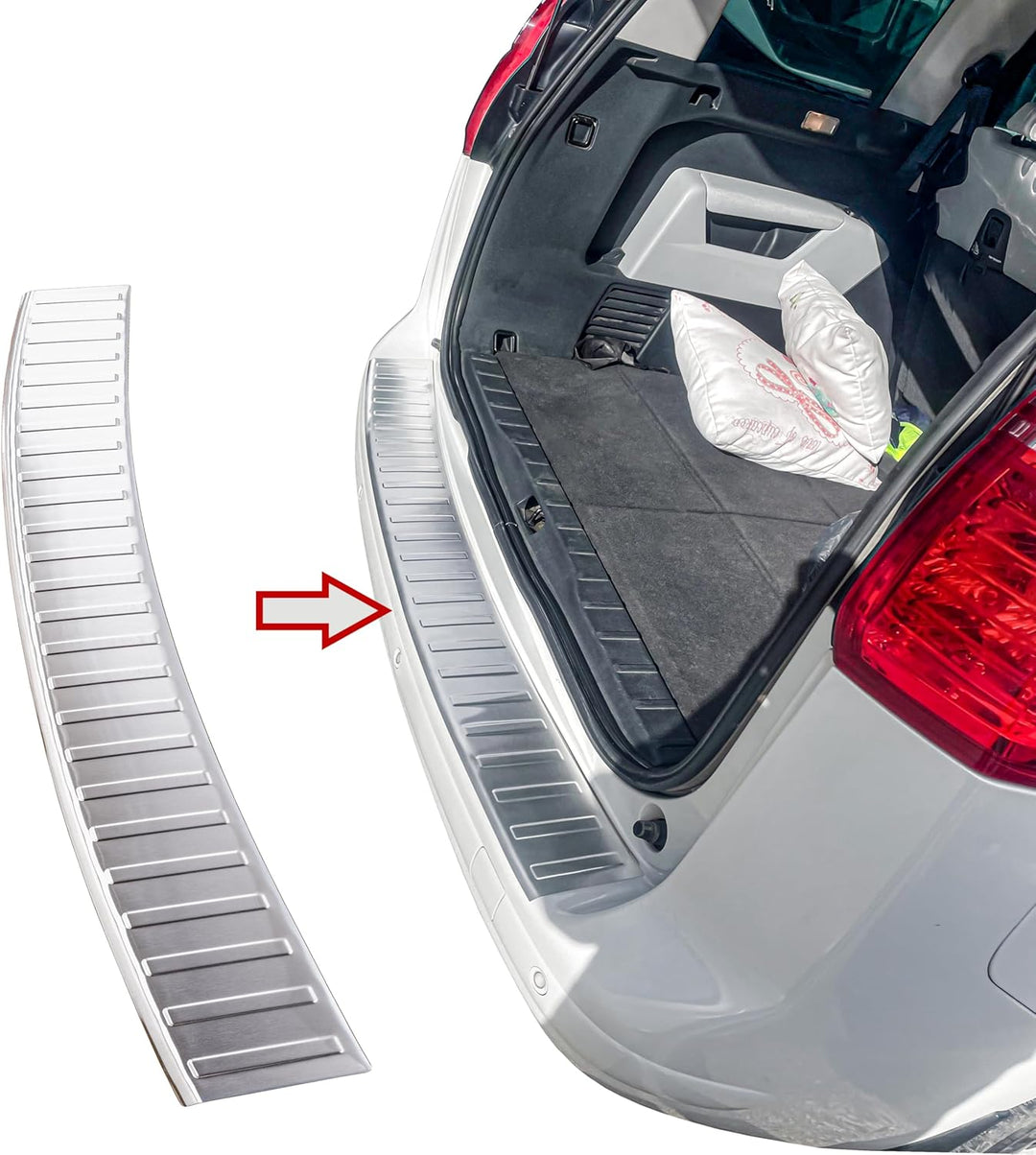 RECAMBO Ladekantenschutz Edelstahl kompatibel für Peugeot 5008 I | BJ 2009-2017 - matt gebürstet mit