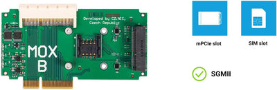 Turris MOX B (Extension) Module for Open Source & Secure MOX WiFi Router | mPCIe Slot for WiFi Card/
