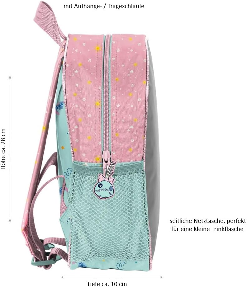 Mädchen Rucksack Set 4tlg. mit Turnbeutel, Brotdose und Trinkflasche für den Kindergarten - Kinder R