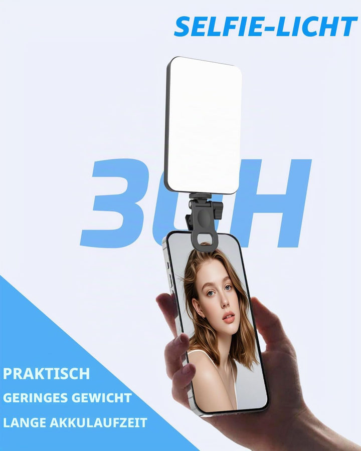 Handy Licht iPhone Selfie Licht: 5000 mAh Wiederaufladbare Telefonfülllichter, Ringlicht für Kamerab