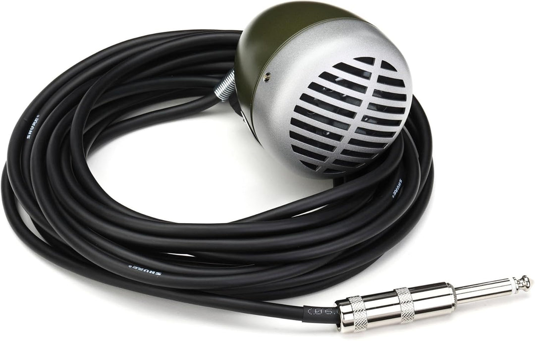 Shure 520DX "Green Bullet" Dynamisches Mikrofon für Blues-Harmonica-Player, Omnidirectional-Aufnahme