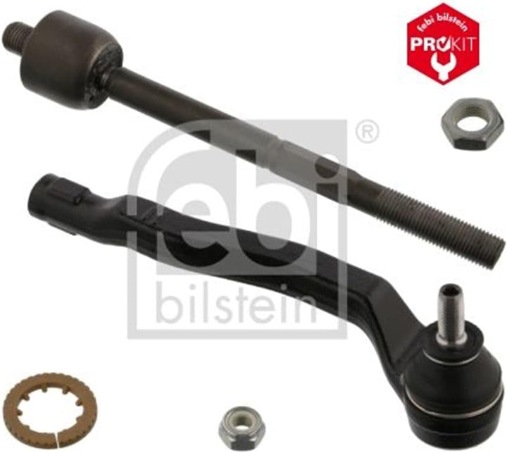 febi bilstein 39864 Spurstange mit Endstück, Mutter und Sicherungsmutter , 1 Stück Vorderachse recht