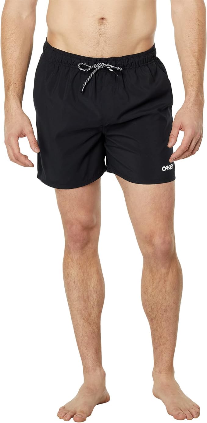 Oakley Herren Beach Volley Beachshorts, 40,6 cm Badehose (1er Pack) S Blackout, S Blackout