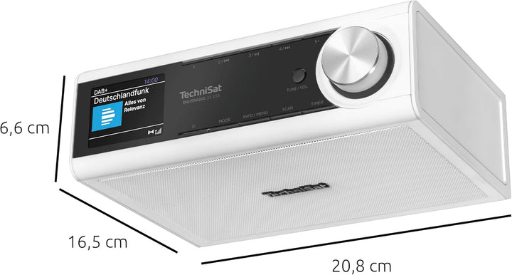 TechniSat DIGITRADIO 23 ASA – Küchen Unterbauradio mit Automatic Safety Alert (ASA, DAB Küchenradio,