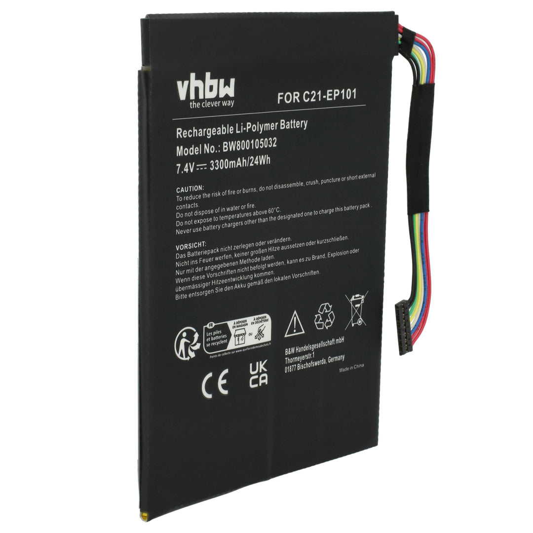 vhbw Akku kompatibel mit Asus Eee Pad Transformer TF1011B025A, TF101-1B025A, TF1011B026A Notebook (3