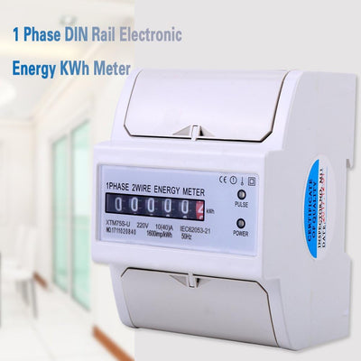 XTM75S-U Energiezähler Digital LCD Einphasige 2 Draht KWh Meter DIN-Schiene Stromzähler 10 (40) A